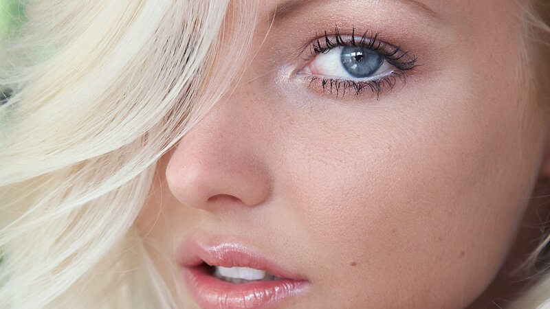 close-up of woman's face