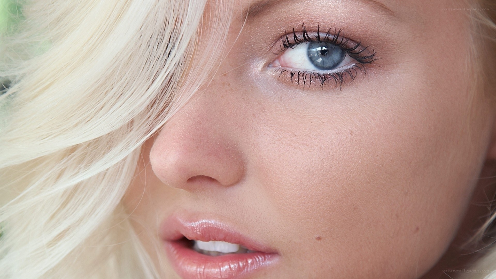 close-up of woman's face
