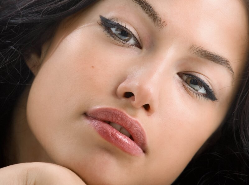 close-up of woman's face
