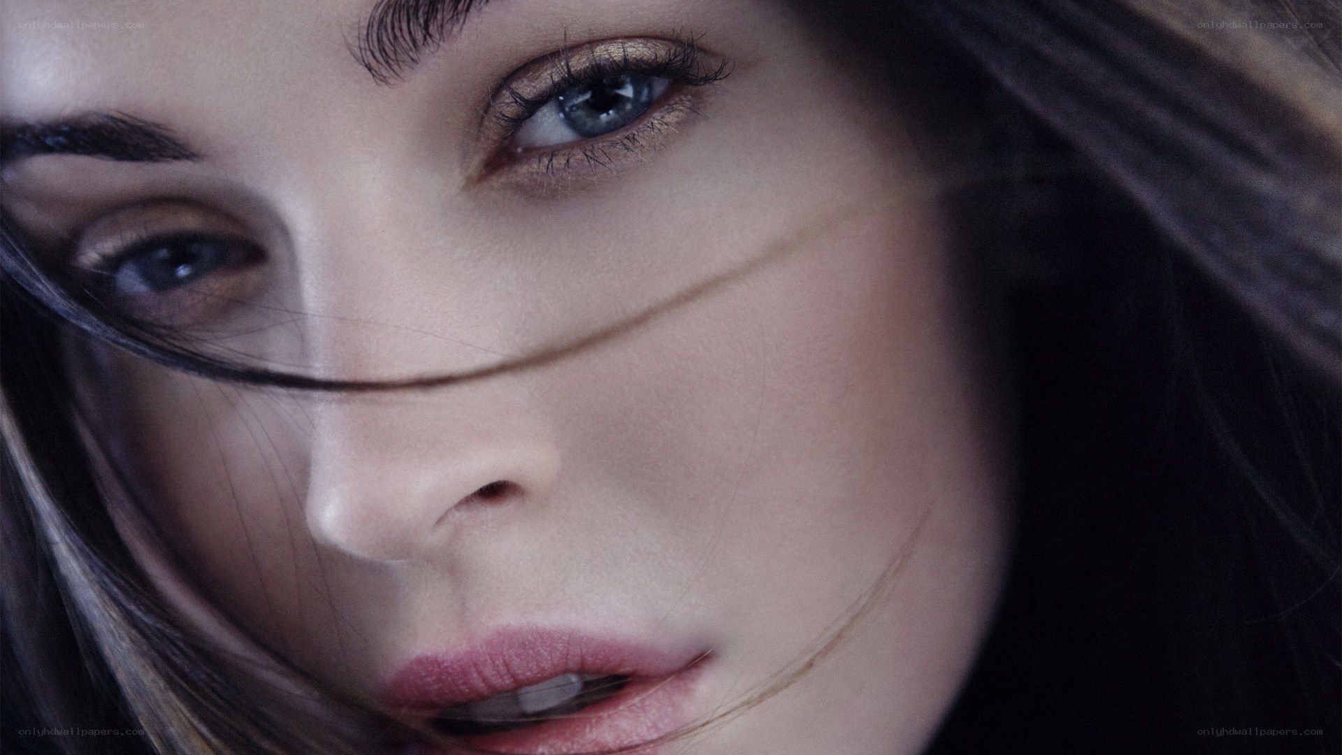 close-up of woman's face