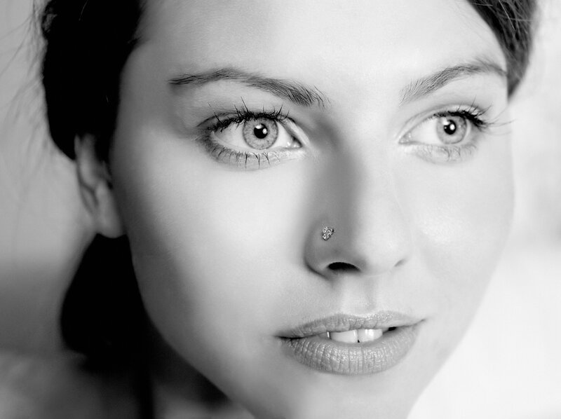 close-up of woman's face
