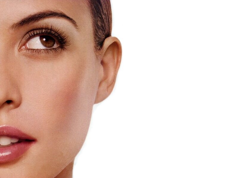 close-up of woman's face