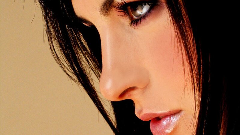 close-up of woman's face