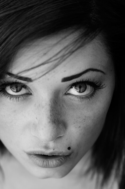 close-up of woman's face