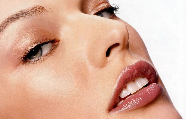 close-up of woman's face