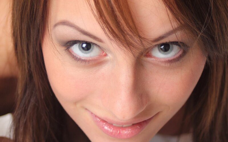 close-up of woman's face