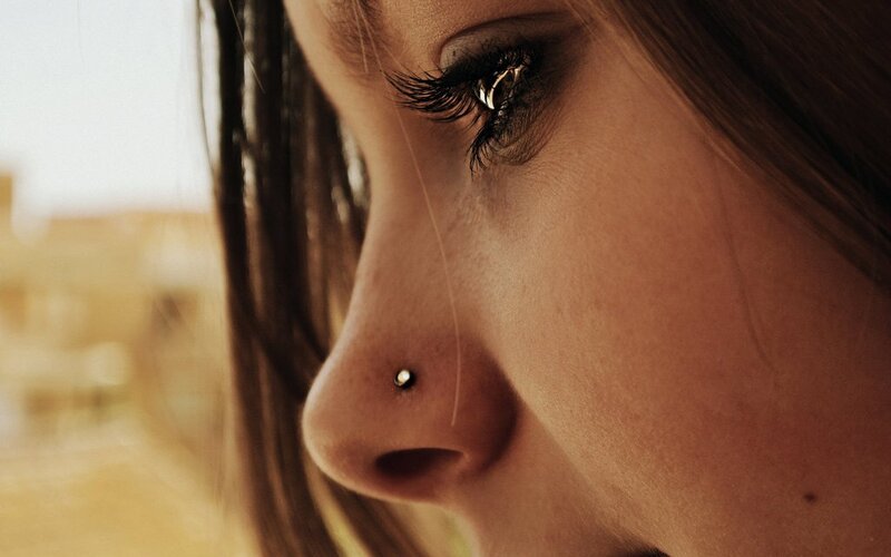 close-up of woman's face