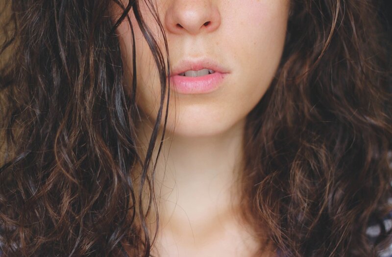close-up of woman's face