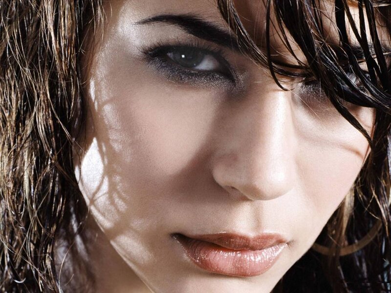 close-up of woman's face