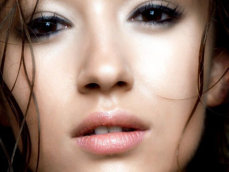 close-up of woman's face