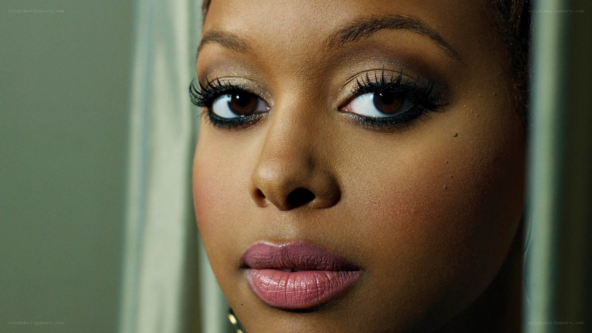 close-up of woman's face