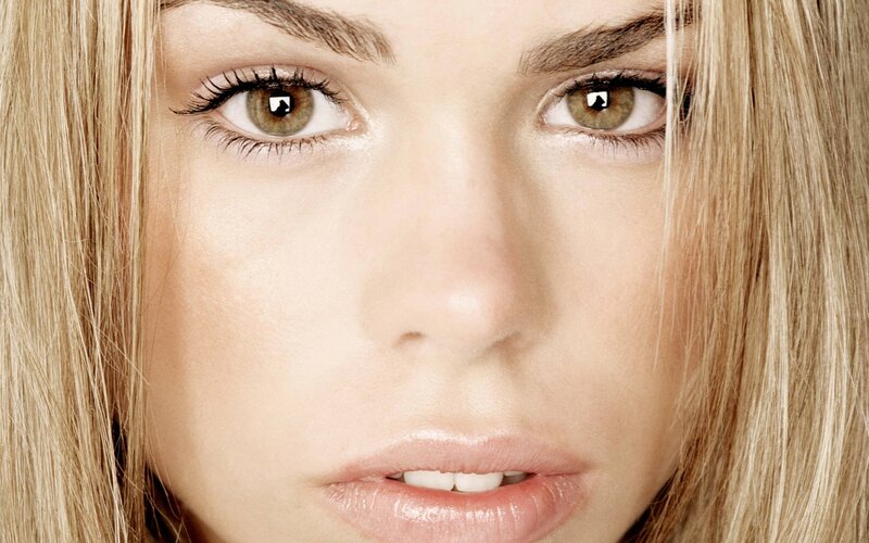 close-up of woman's face