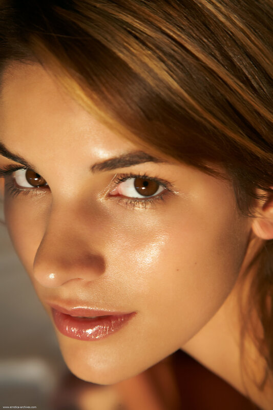 close-up of woman's face