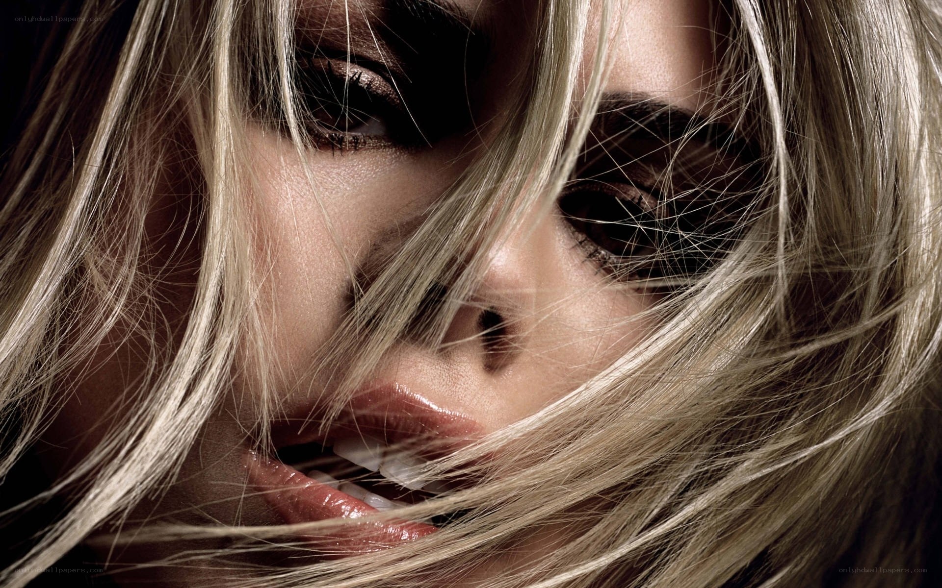 close-up of woman's face
