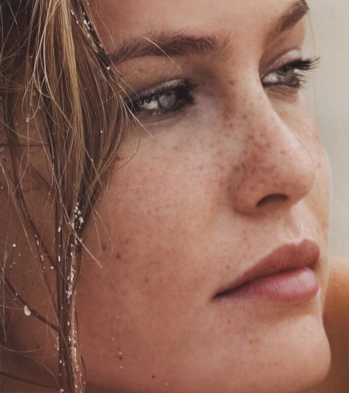 close-up of woman's face