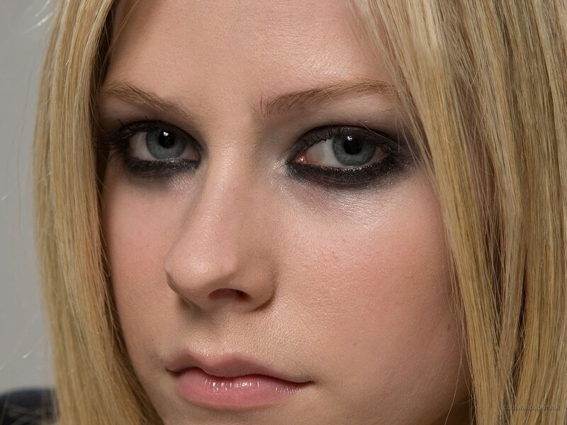 Close-up of Woman's Face — Blonde, Intense, Photograph, Blonde Hair, Eye Makeup