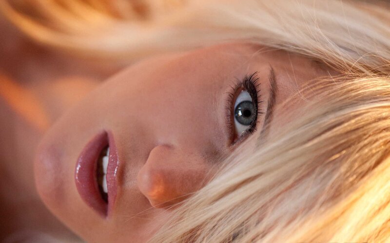 Close-up of Woman's Face — Blonde, Intense