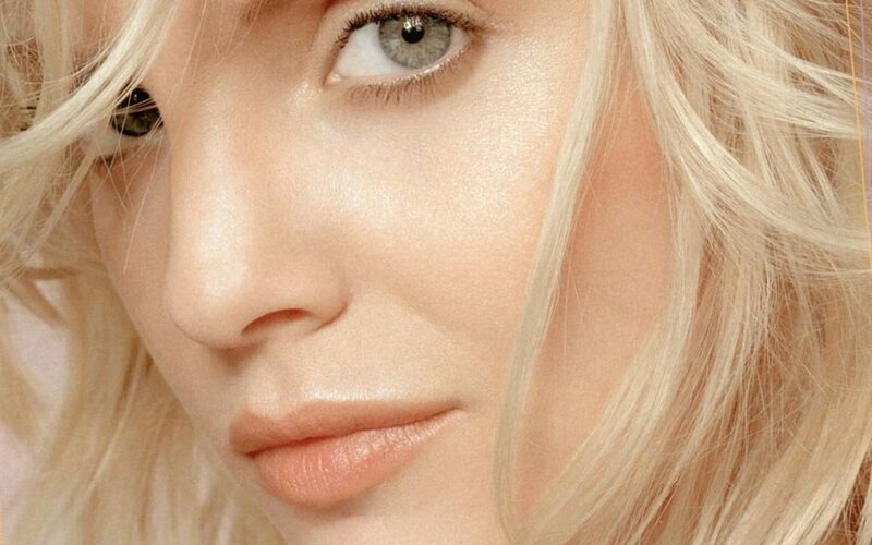 Close-up of Woman's Face — Blonde, Neutral, Photograph, Eyes, Blonde Hair, Skin, Beige