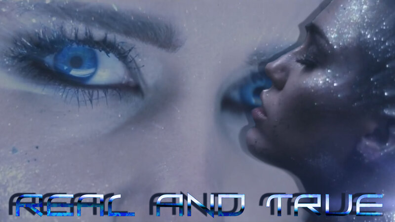 Close-up of Woman's Face — Blue, Dramatic, Digital Art, Eyes