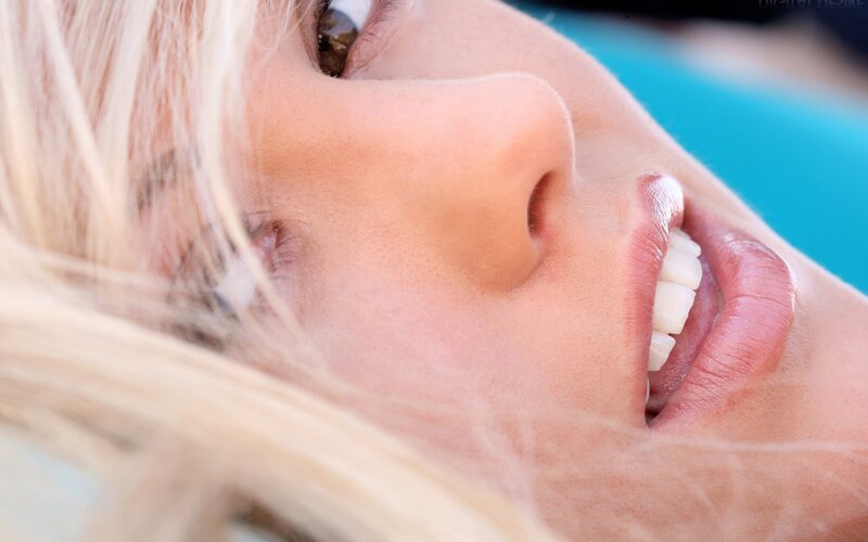 Close-up of Woman's Face — Blue, Relaxed