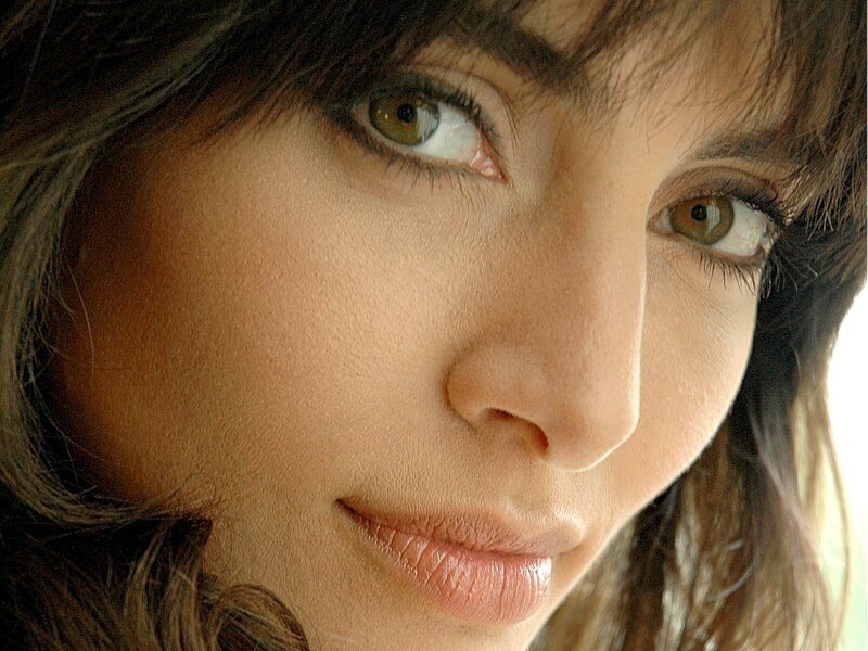 Close-up of Woman's Face — Brown, Calm