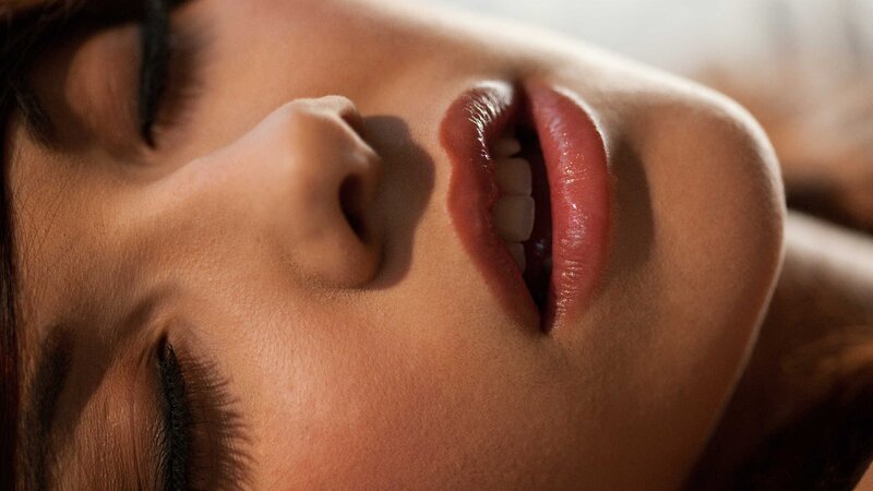 Close-up of Woman's Face — Brown, Intimate, Photograph, Lips, Nose, Eyes