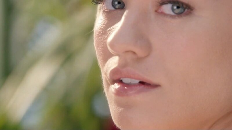 Close-up of Woman's Face — Green, Serene