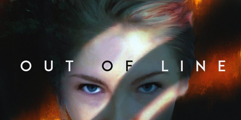 Close-up of Woman's Face — Orange, Dramatic, Digital Art
