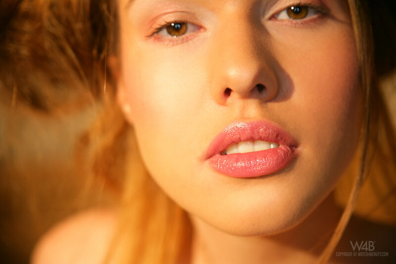 Close-up of Woman's Face — Orange, Dramatic
