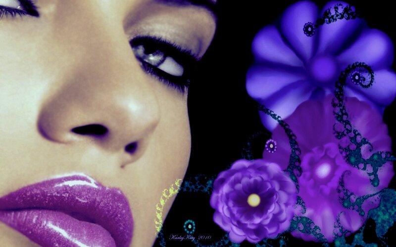Close-up of Woman's Face — Purple