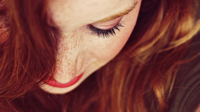 Close-up of Woman's Face — Red, Intimate, Photograph, Red Hair