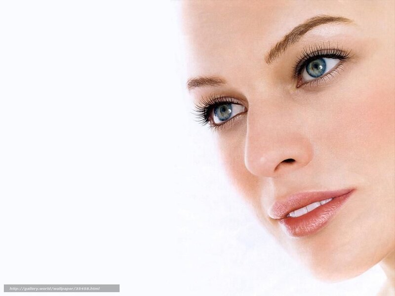 Close-up of Woman's Face — White, Calm