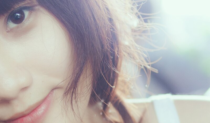 Close-up of Woman's Face — White, Soft, Photograph