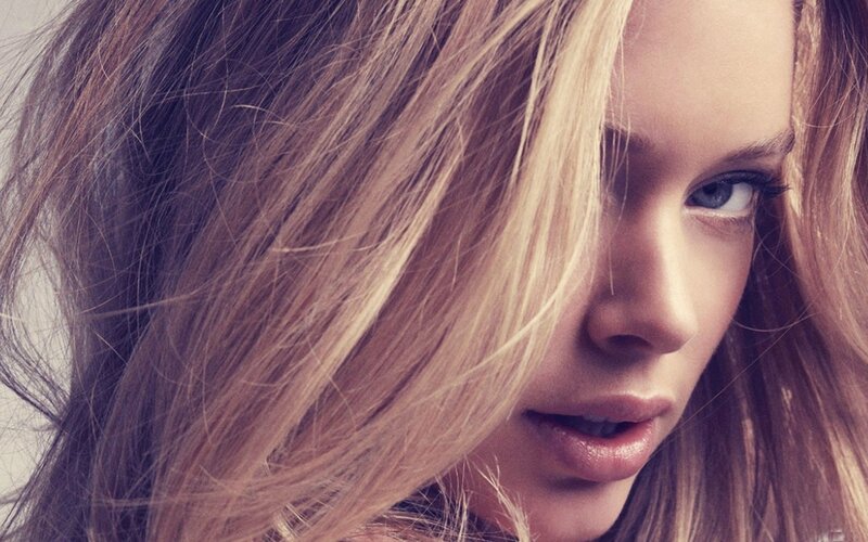 close-up of woman with blonde hair