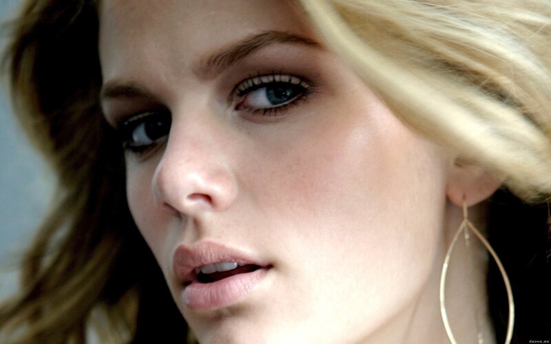 close-up of woman with blue eyes