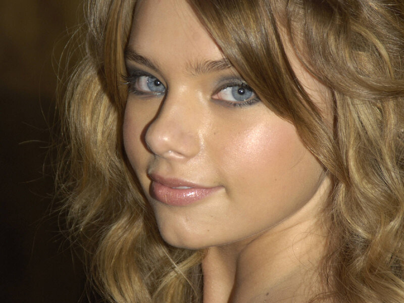 close-up of woman with blue eyes