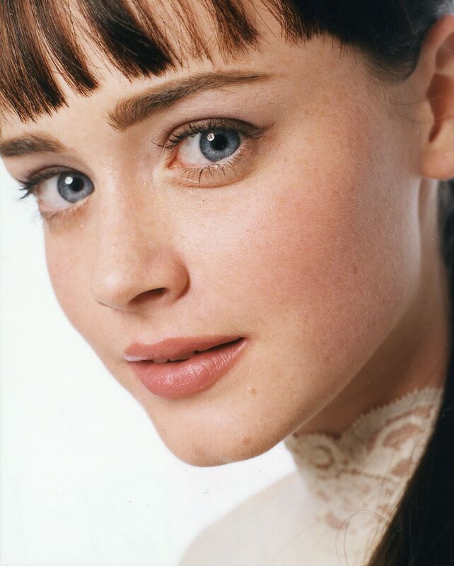 close-up of woman with blue eyes