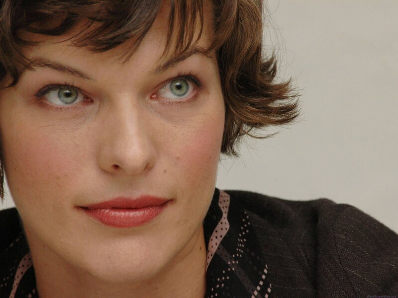close-up of woman with green eyes