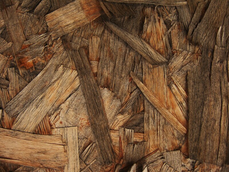 close-up of wood chips