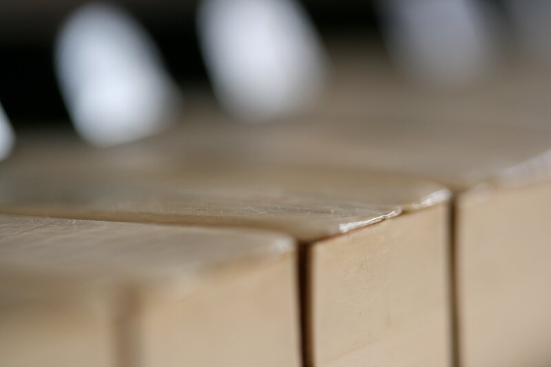 close-up of wooden blocks