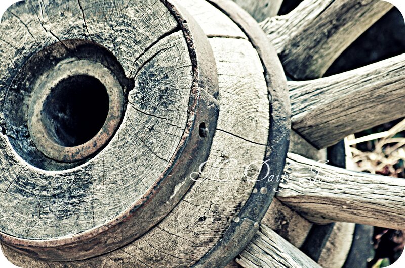 Close-up of Wooden Wheel