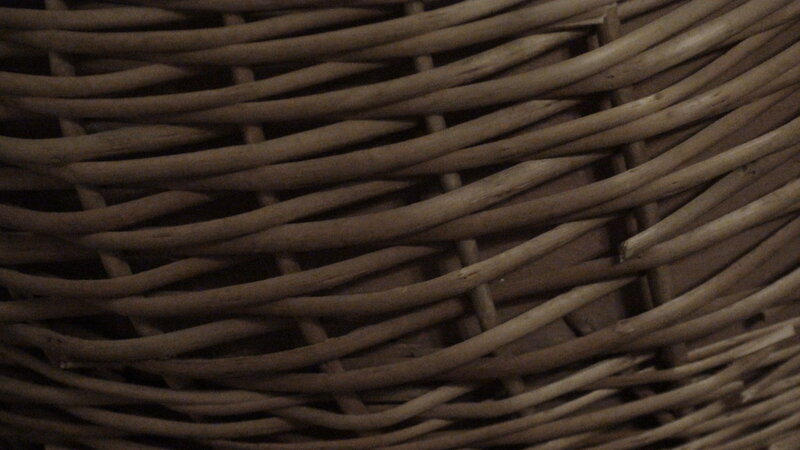 close-up of woven basket