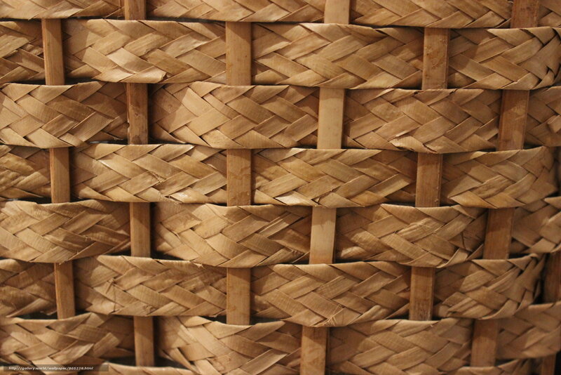 Close-up of woven basket texture