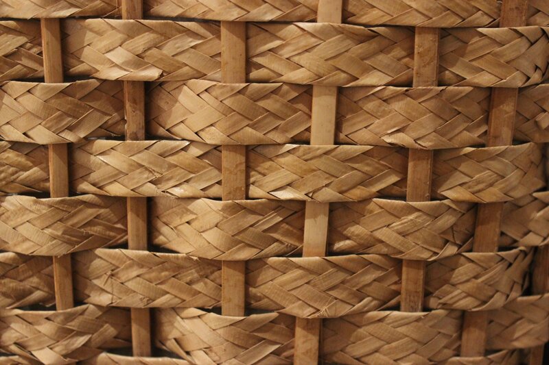 close-up of woven basket