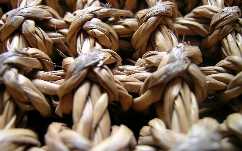 Close-up of Woven Material — Brown