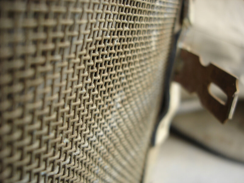 close-up of woven mesh