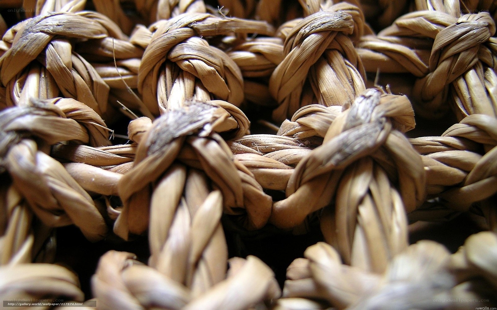 Close-up of woven natural fibers