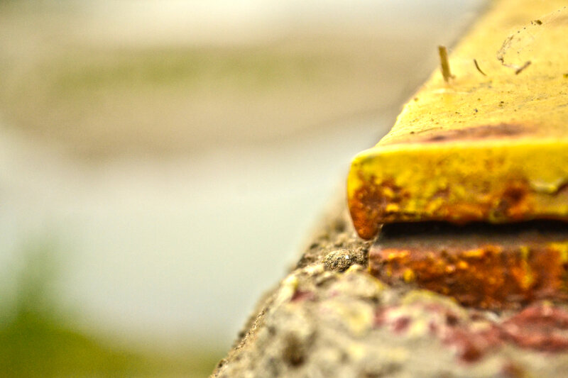 Close-up of Yellow Metal