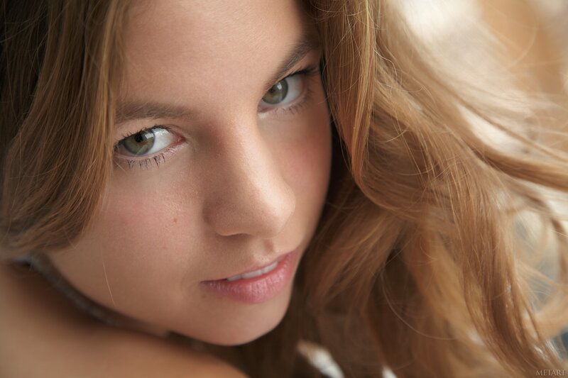 Close-up of Young Woman — Brown, Calm