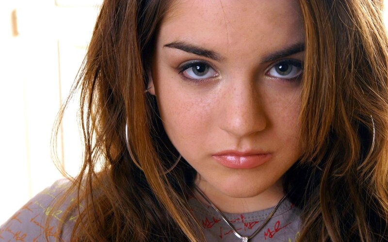 close-up of young woman